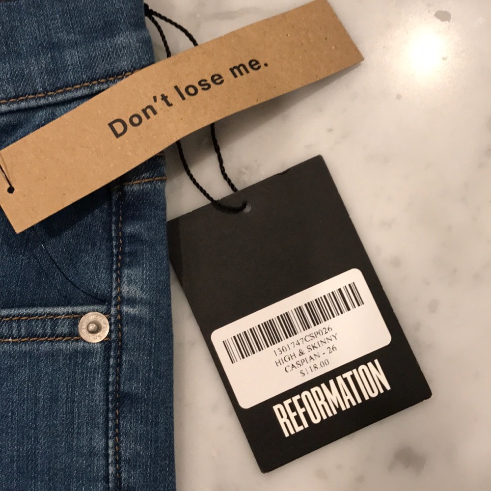 Reformation high & skinny jean